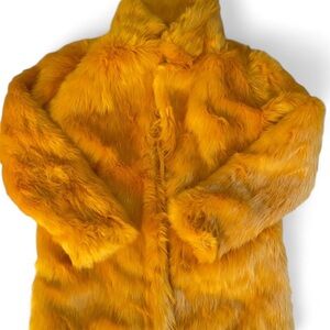 Missguided + Women’s Vibrant Orange Faux Fur Jacket